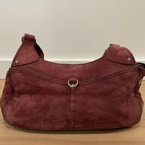 Miu Miu purple suede handbag